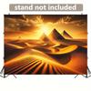 Background flag 1 piece, pyramid desert sunset scene background fabric for wall decoration, polyester fiber