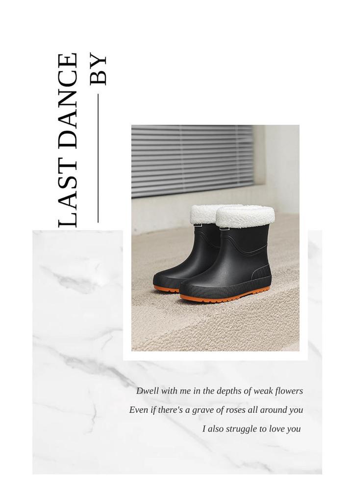 Women's Japanese and Korean Waterproof Non-Slip Rain Boots - Wear-Resistant, Soft Sole, Comfortable for Outdoor and Kitchen