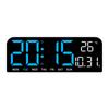 Large LED Alarm Clock with Simple Design - Desktop or Wall Mountable