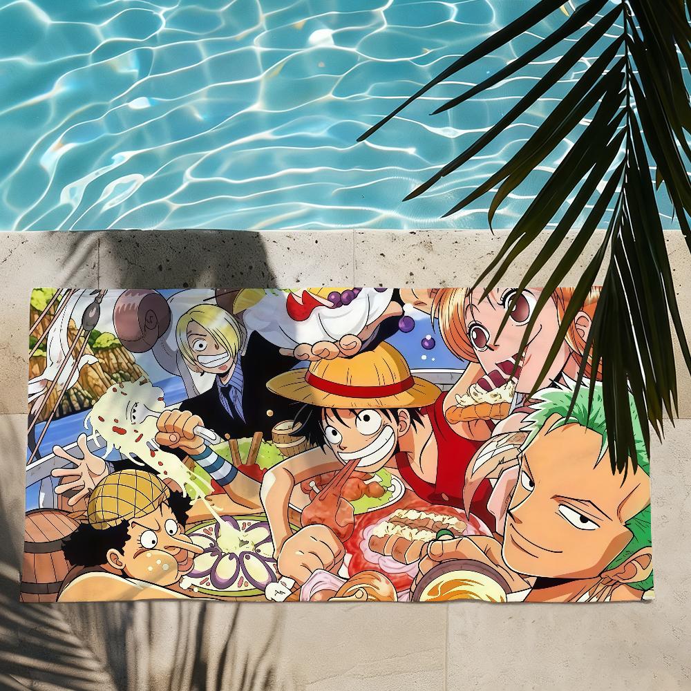 Anime O-ONE P-PIECE Towel Quick Drying Beach Towels Are Suitable For Swimming Pools Camping Yoga And The Gym