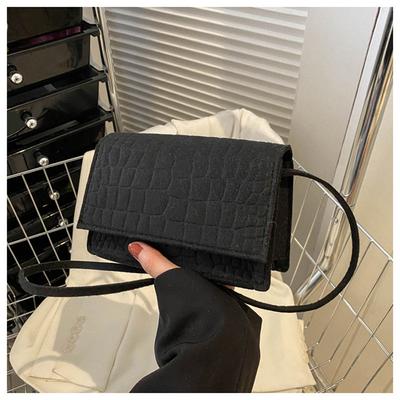 Genți crossbody din fetru pentru femei, la modă nouă, cu un singur umăr, geantă pătrată mică Genți de mână casual