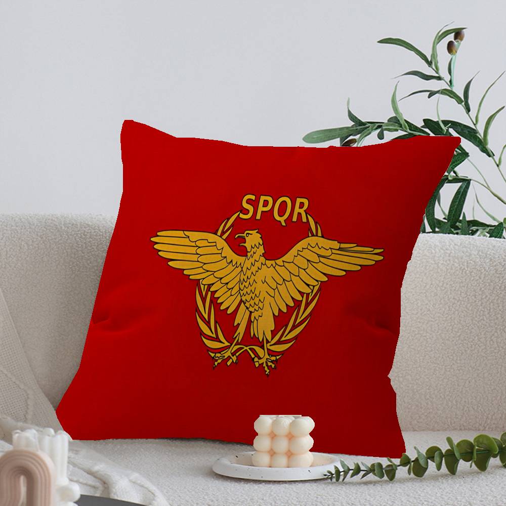 R-Roman S-SPQR Personalized Pillow Dust Cover Bedroom Kids Party Decoration Pillowcase Birthday Children Gift