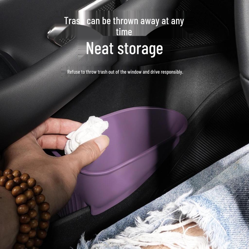 Anwendbarer Xiaomi SU7 Auto-Mülleimer & Regenschirm-Aufbewahrungsbox - Silikon Multifunktionales Innenraumzubehör für den Beifahrersitz.