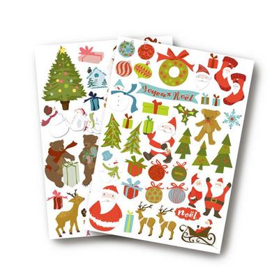 MégaCréa DIY - Christmas Tenderness Stickers 1.2 To 10 Cm 60 Pieces