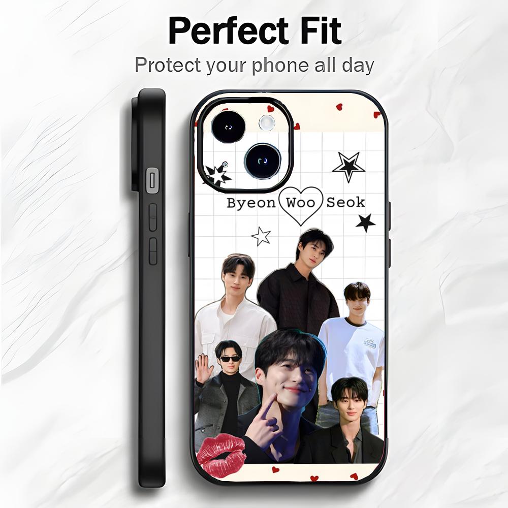 Bellissimo Attore Coreano B-Byeon Woo-seok Custodia per Telefono Custodia per Telefono Imballaggio Morbido Leggera Per iPhone17 16 15 14 13ProMax