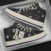Fashion Men's High Top Canvas Sneakers with Lace Up Classic Casual Walking Shoes 2025 Summer New Youth Rundown Style Cricket Shoes