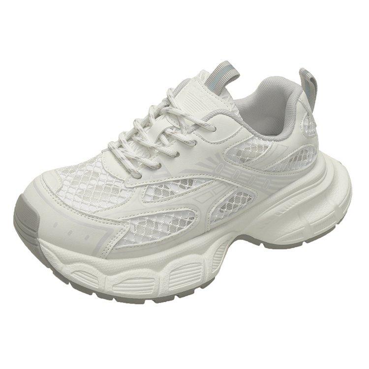 Thick-soled Thin-mesh Dad Shoes for Women In the Summer of 2025, the New European Version of Mesh Yarn, Breathable and Versatile Casual Sports Sh
