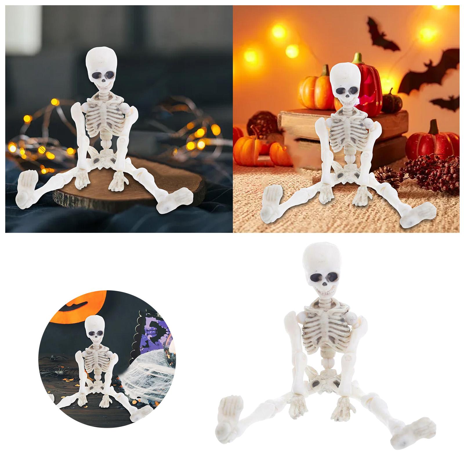 

Halloween Skeleton Statues Gothic Skull Figurines Human Skeleton Haunted House Props Tabletop Ornaments Home Decorations One Size розовый