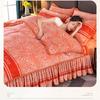 Winter Thick Milk Velvet Bed Four Piece Set