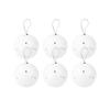 6Pcs/set Plastic Xmas Star Hanging Ornaments Round Christmas Balls Pendants  New Year