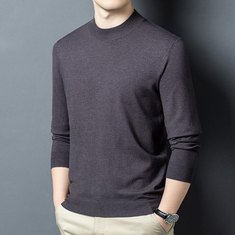 Men's Autumn/Winter Thick Wool Half-High Collar Sweater