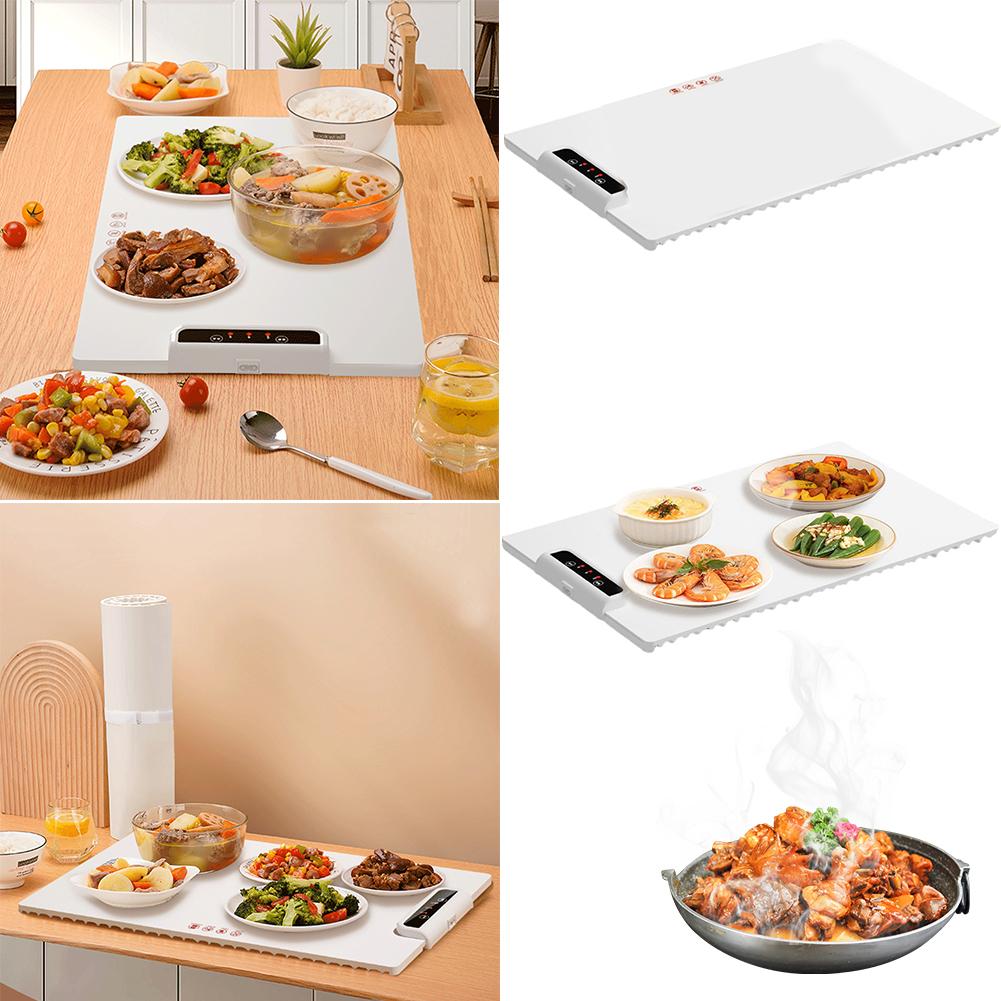 Elektrische Heizplatte mit einstellbarer Temperatur Smart Warming Plate Silikon Schnellheizung für Zuhause Buffets Restaurants