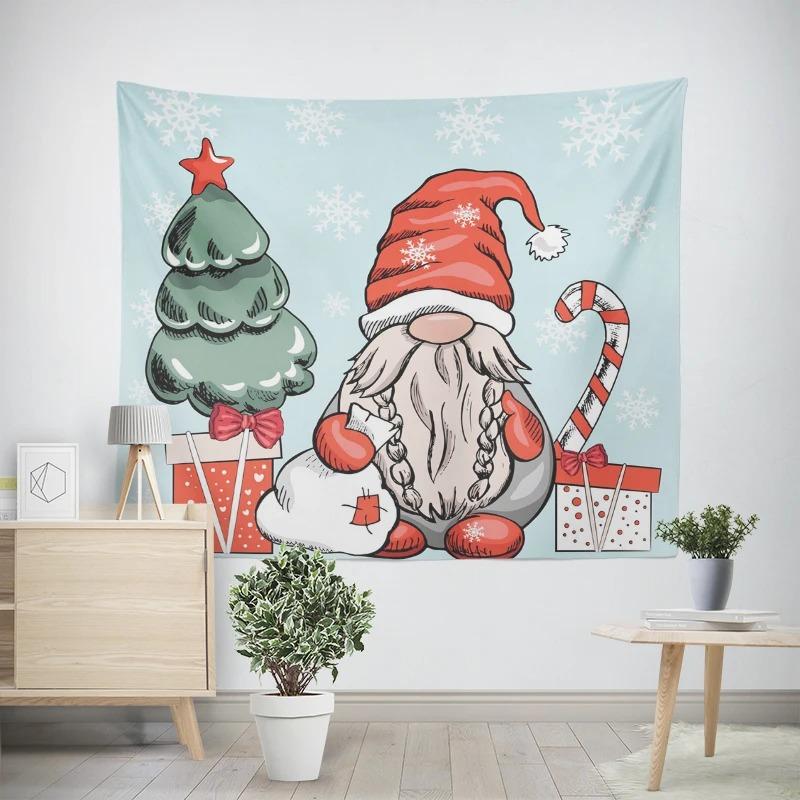 Christmas New Year Christmas Tree Pattern Living Room Bedroom Decorative Tapestry