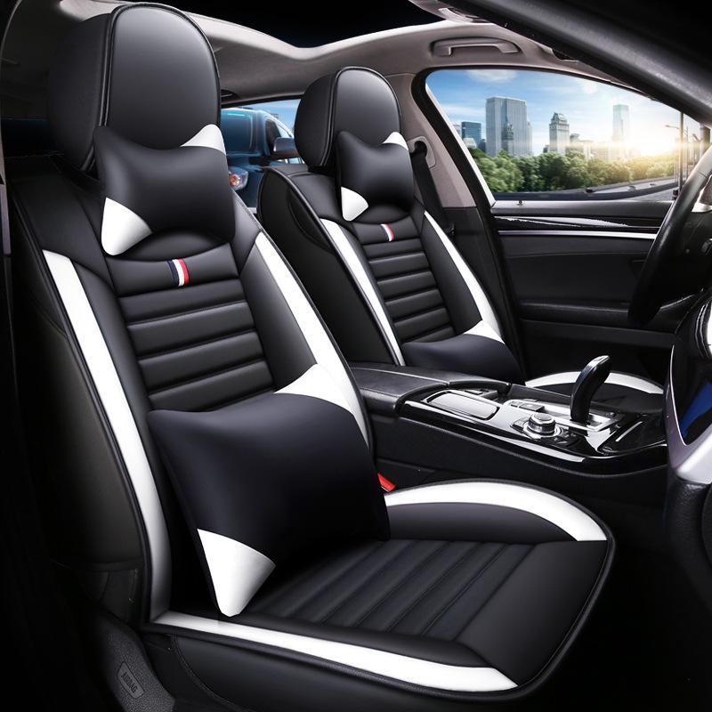 Five Seater Standard Version Car Seat Cover | Durable, Scratch Resistant, Easy To Install Faux Leather Seat Cover, Universal Fit for All Seasons