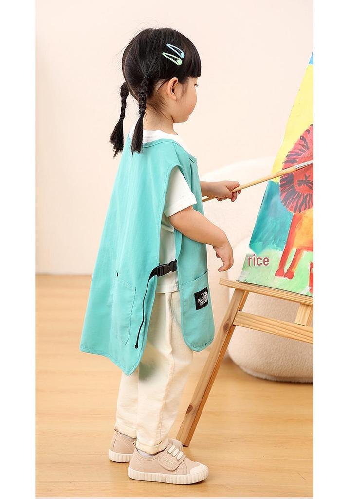 Grembiule Gilet per Bambini: Grembiule da Pittura per Bambini, Antimacchia, Impermeabile, per Calligrafia e Pasti della Scuola Primaria.