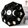 Moon and Sun Automatic Umbrella Folding Umbrella with 8 Ribs Weight for Women/Men Outdoor Accessory