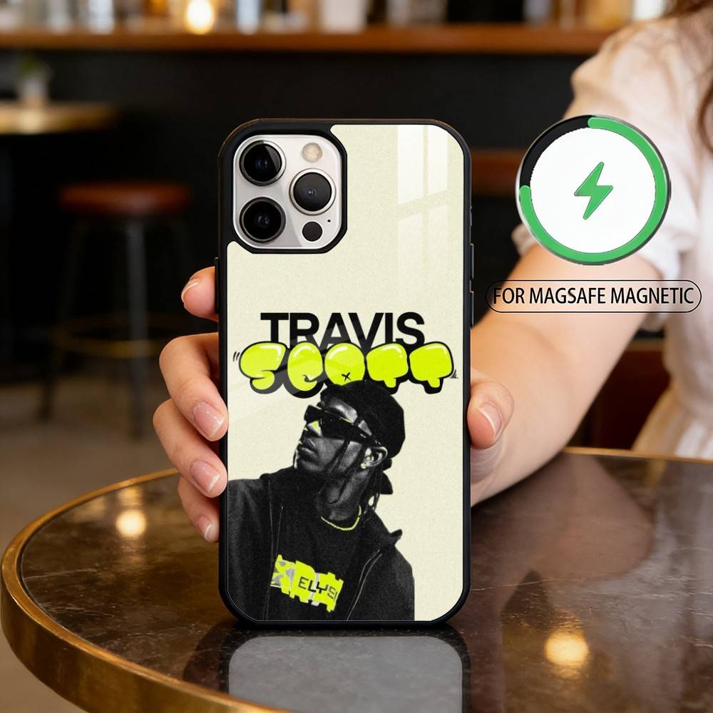 T-Travis-IS S-Scott-TT Magnetic For Magsafe Wireless Charging Phone Case For iPhone17,16,15,14,13,12,11 Plus,Pro Max