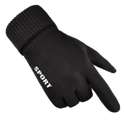 Herbst und Winter Herren und Damen Wildlederhandschuhe für Wärme und Samt Kälteschutz und Verdickt Fahrrad Motorrad Touchscreen Handschuhe