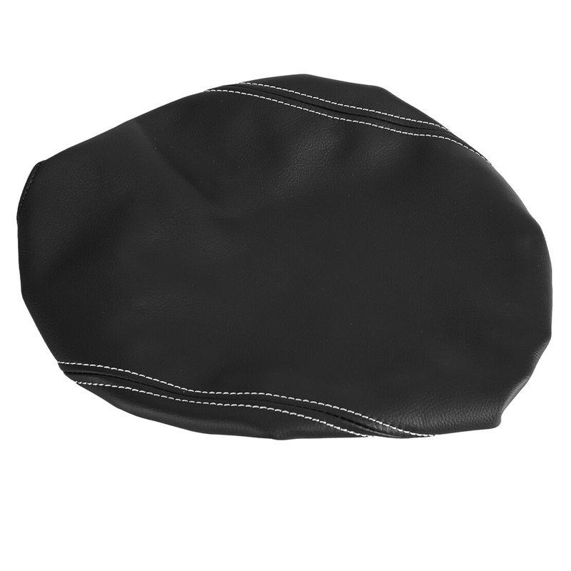 Center Console Lid Armrest Cover Fit For Toyota Prado 150 2009 2010 2011 2012-2023 Black With Grey Stitching Microfiber Leather