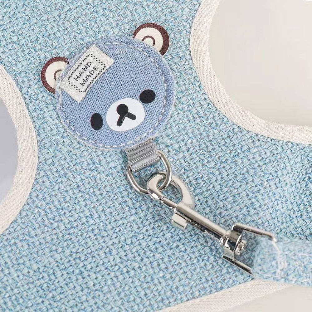Small pet cat leash chest back, leash walking cat walking dog pet small dog teddy vest chest back
