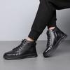 Shoes men's shoes autumn and winter Martin boots men's velvet warm leather high-top tooling shoes trendy British style short boots