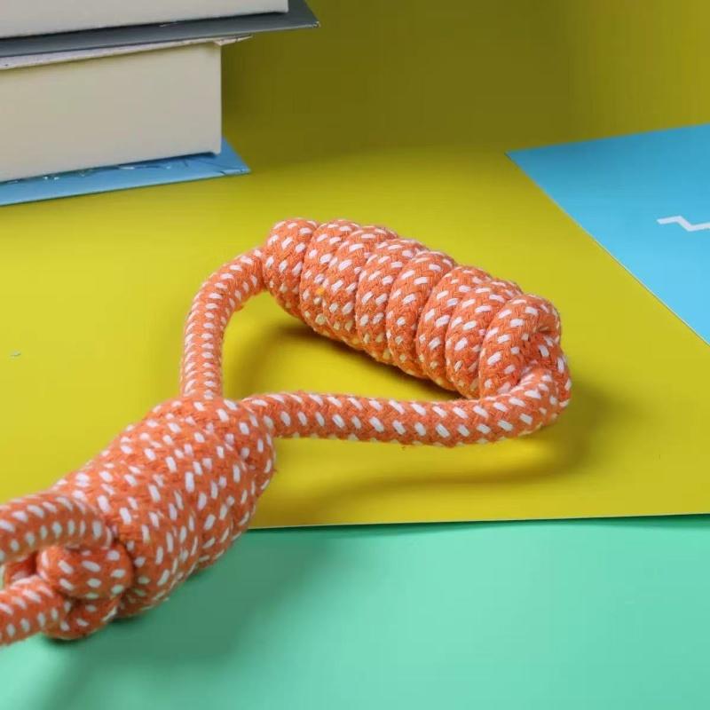 Dog Cotton Rope Toy Chew Toy Durable Braided Teeth Cleaning Toys for Small Medium Dog Outdoor Interactive Training Pet Supplies