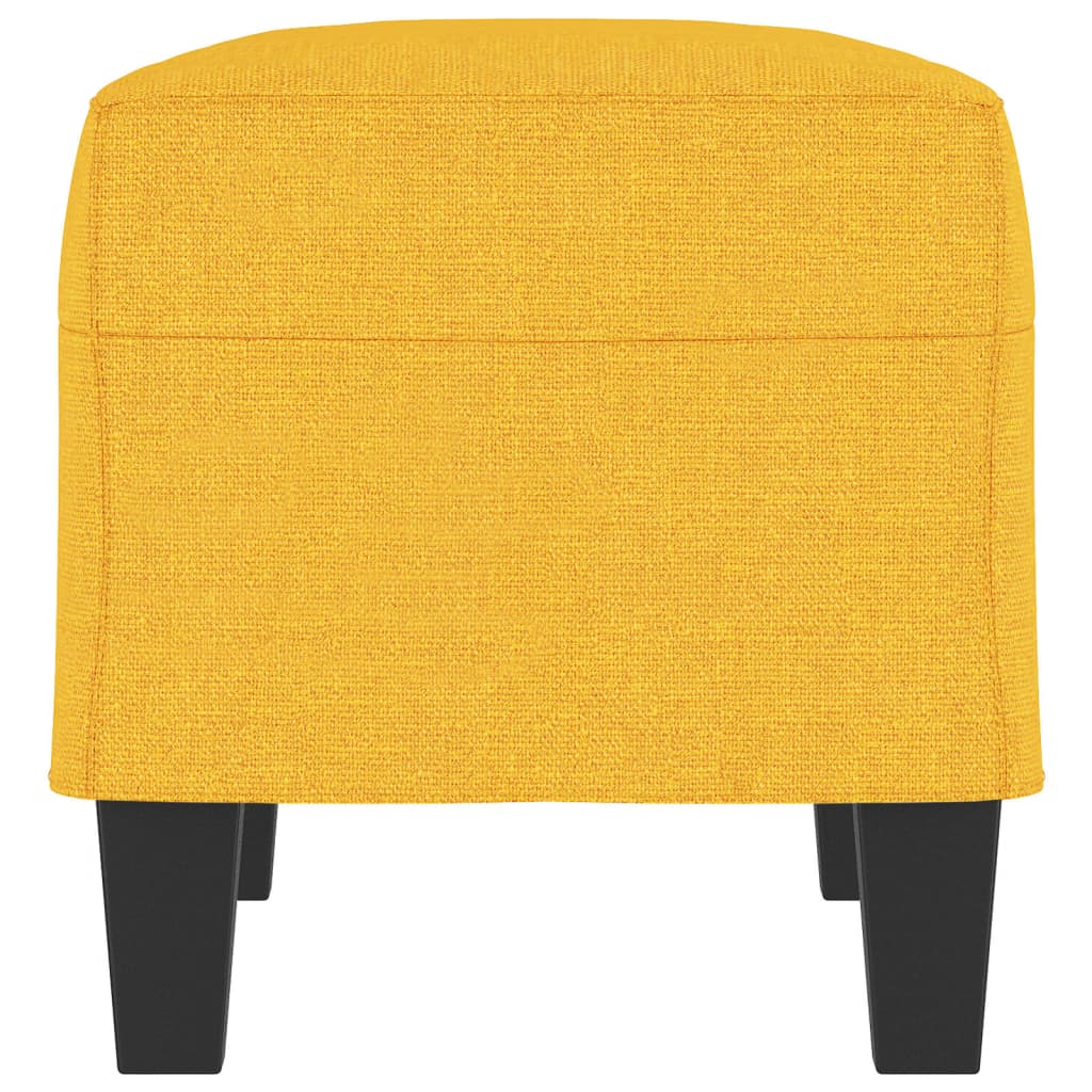 Yellow Fabric Bench 70 X 35 X 41 Cm