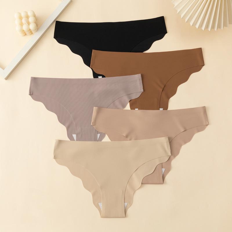 Plus Size Women's Sexy Quick-Dry Ice Silk Seamless Low-Waist Sports Panties