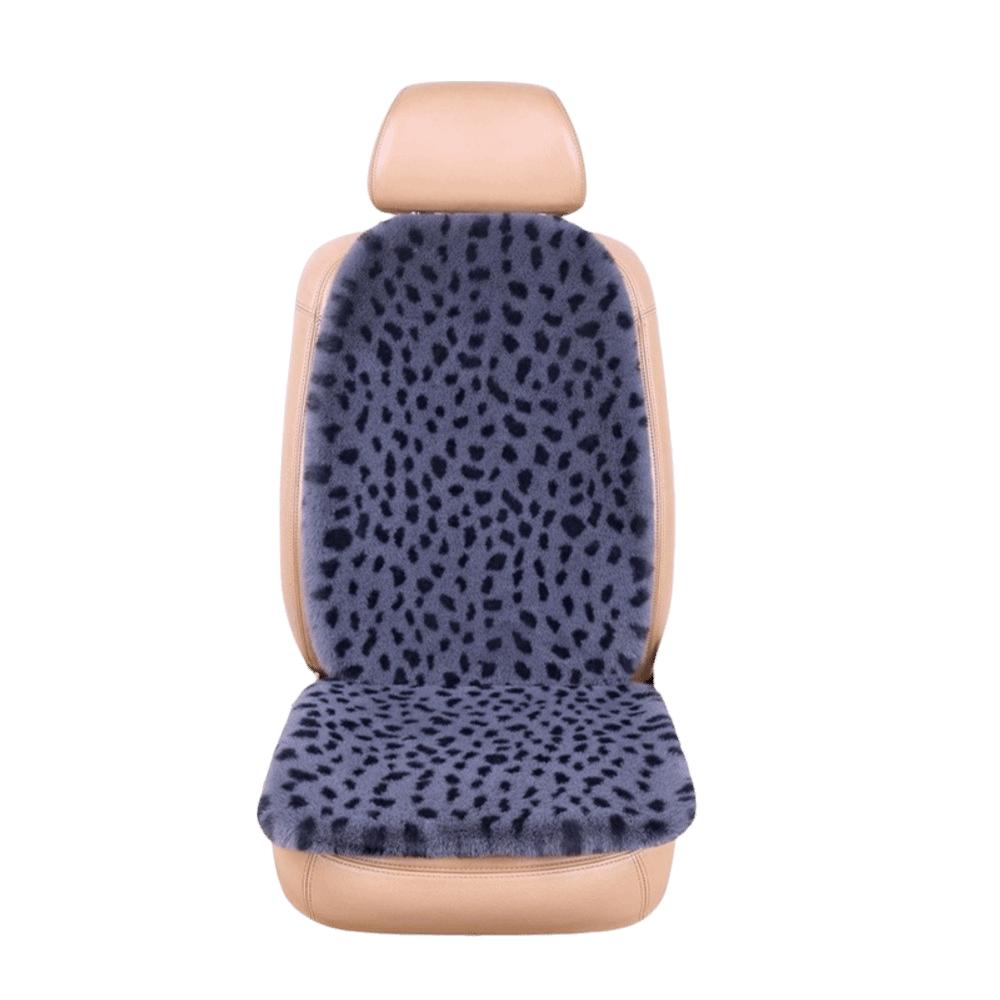 Rabbit Fur Rabbit Fur Car Pad Non-slip Plush Seat Cushion Leopard Print Seat Cover Cushion Front