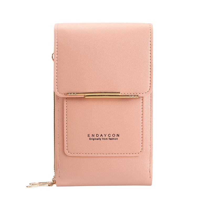 Fashion Two-piece Women's Bag Vertical Touchable Mobile Phone Bag Multi-compartment Messenger Bag with Mini Change Bag