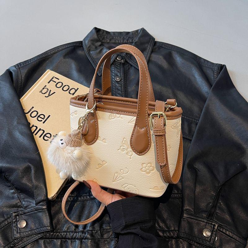 Pink Bucket Bag - Women's Chic Small Crossbody Bag, Light Luxury and Trendy Design