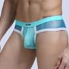 Lace Underwear Briefs Gay Men Underpants Sexy Male Sheer Panties Satin Fashion See Through