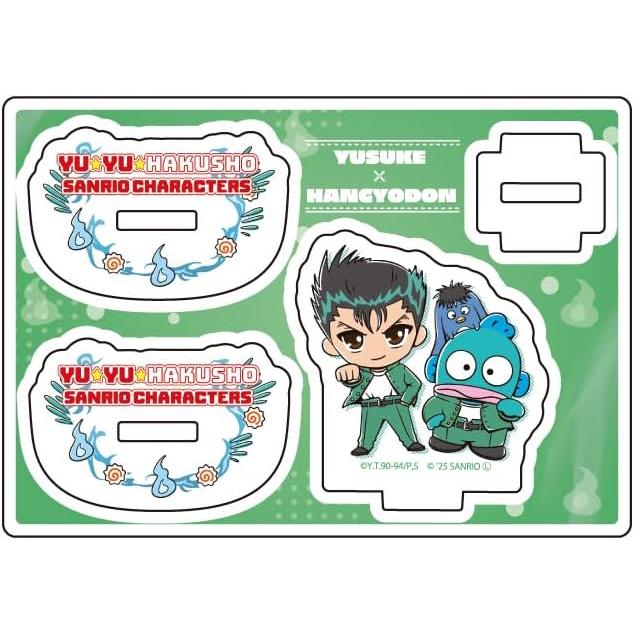Yu Yu Hakusho x Sanrio Characters Yurayura Acrylic Stand - Yusuke Urameshi & Hangyodon Collaboration Illustration
