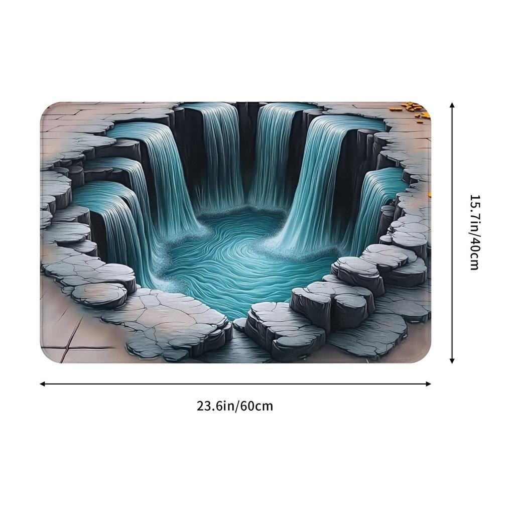 3D Flat Optical Illusion Pool Front Door Floor Entrance Mat Indoor  Kitchen Bath Doormat Garage Carpet Rug