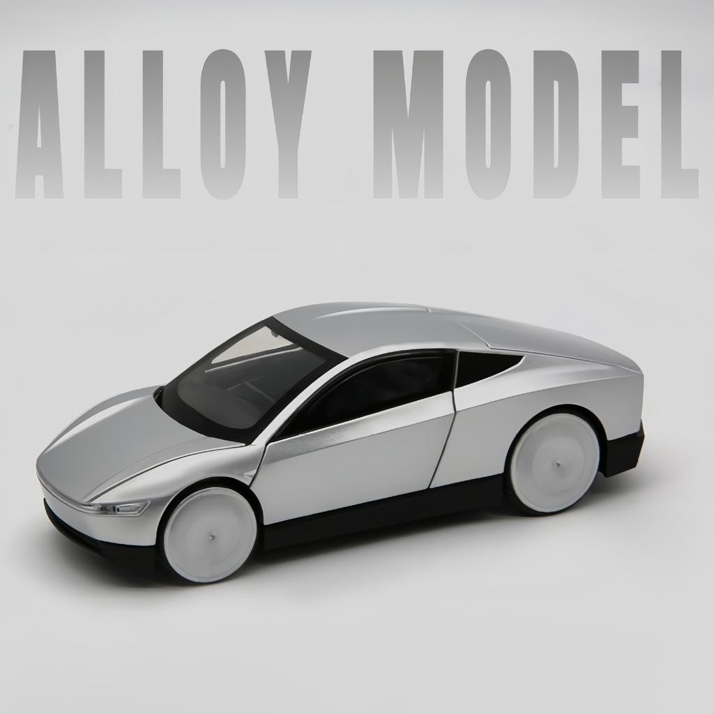 1/32 Tesla CyberCab Robotaxi Alloy Driverless Taxi Car Model Diecast Metal New Energy Car Vehicles Model Sound and Light Kids Toy Gift