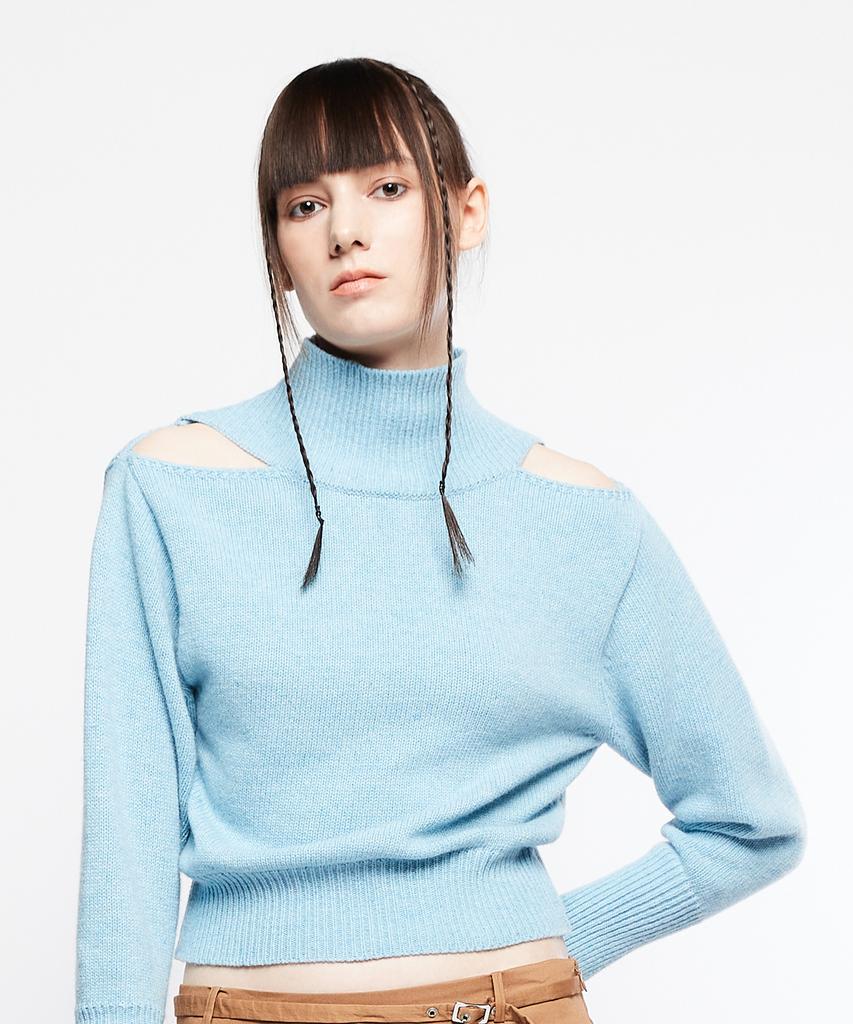 LARTIGENT L7 Open Shoulder Knit(Sky Blue)
