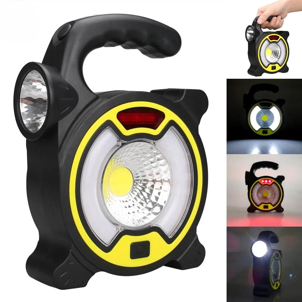 LED COB Work Lamp Portable Lantern Spotlight Searchlight Outdoor Camping Light Mini Handheld Work Light Flashlight for Camping