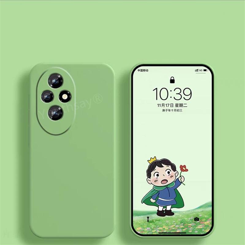 Kryt pouzdra pro Honor 200 pro Honor 200 Pro Fundas Coque Tekutý silikon Měkký TPU Nárazník telefonu Pro Honor 200 Pro