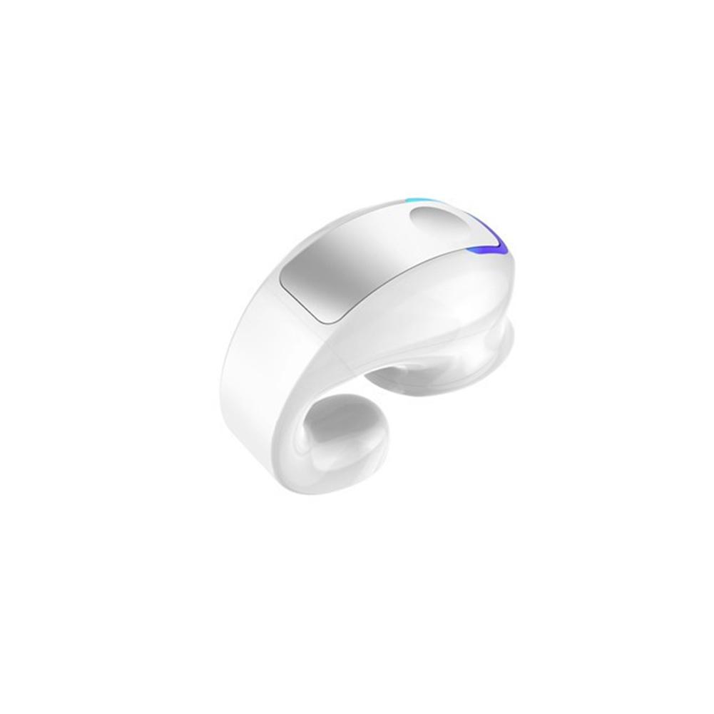 

Беспроводная гарнитура Bluetooth V5.3, говорящая с наушниками-клипсами, для длительного ношения без боли, с очень долгим сроком службы батареи белый