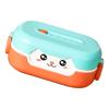 Children"s Cartoon Container 700ml Double Insulation Microwaveable Toddler Lunch Box for Picnic