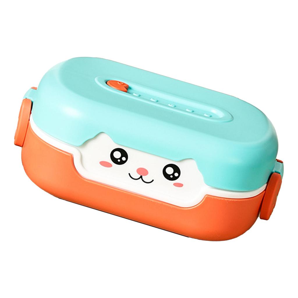 Children"s Cartoon Container 700ml Double Insulation Microwaveable Toddler Lunch Box for Picnic