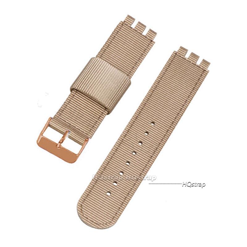 Cinturino da Polso in Pelle di Nylon per Orologi SWATCH Serie Cinturino di Ricambio in Tela 17mm 19mm 20mm Cinturino da Polso Uomo Donna Accessori Braccialetto