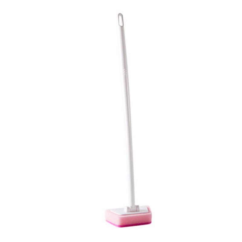 Long-Handle Bathroom Scrubber: Sponge Brush for Walls, Bathtub, Toilet, Floor, and Tile