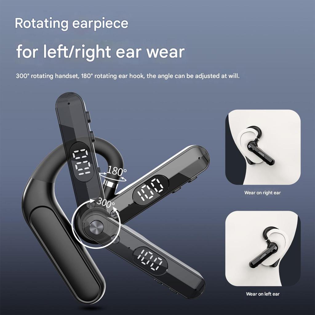 Ergonomic Wireless Earphones With Physical Mute Key Battery Indicator And CVCs Voice Enhancement Technology