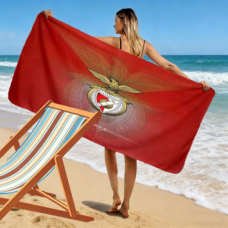 Sport Lisboa e Benfica Print Beach Towel, Large Soft Quick Dry Towel for Beach Camping Swimming