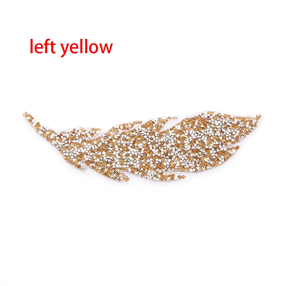 

High Quality Thermal Transfer Iron-on Leaves Clothing Accessories Hotfix Rhinestone Patches