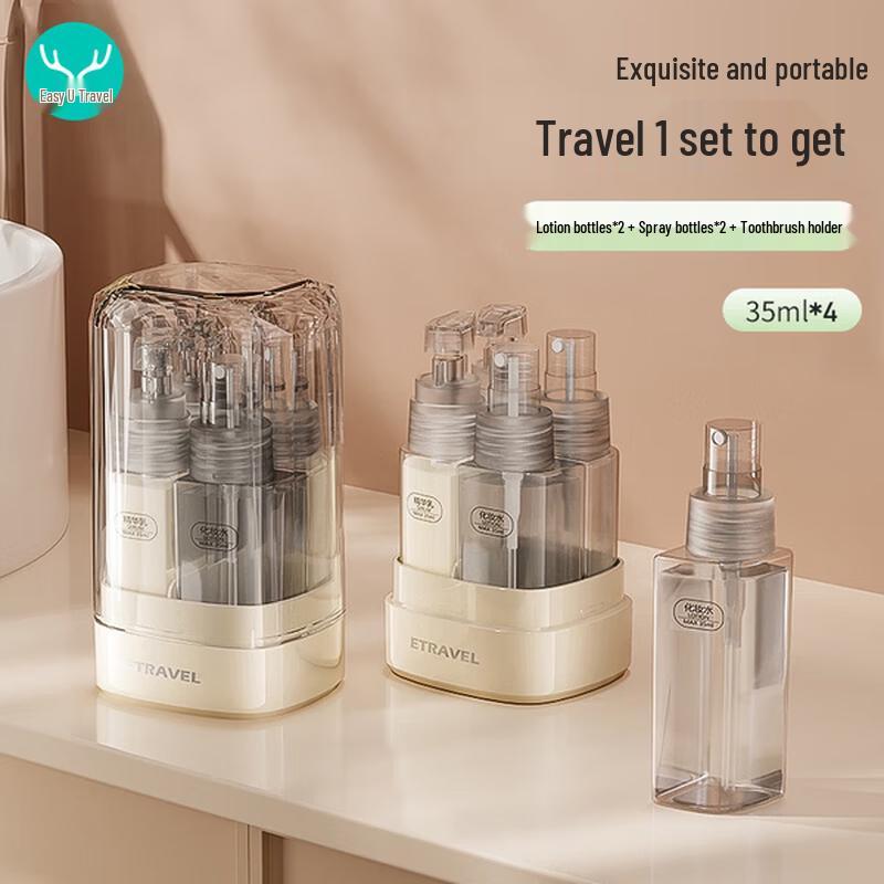 Etravel 5-in-1 Travel Toiletries Bottle Set