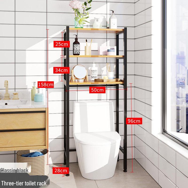 Stainless Steel No-Punch Multi-Layer Bathroom Storage Rack for Above Toilet