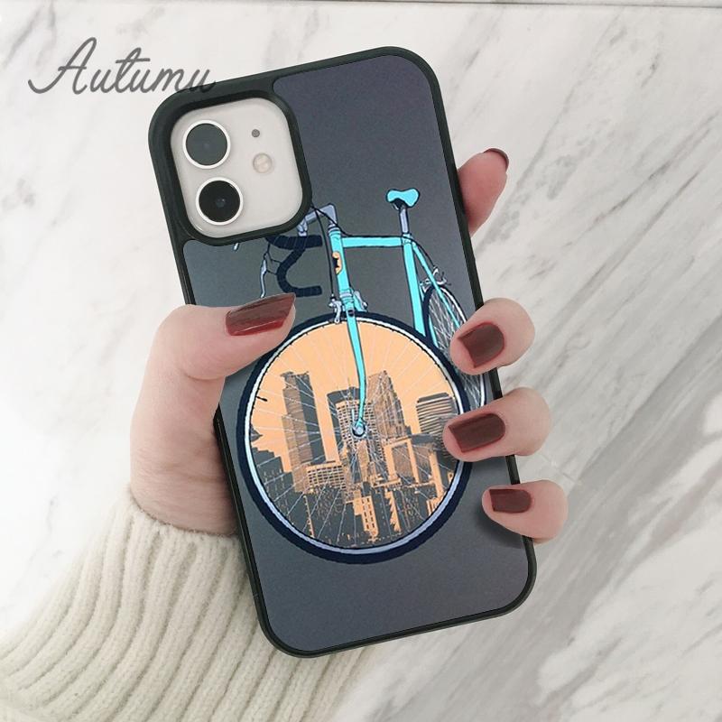Bike Cycling Art Phone Case for iPhone 11 12 13 14 Pro Max Mini X XR XS SE 2020 5 6S 7 8 Plus Samsung Galaxy S21 S22 Cover Shell