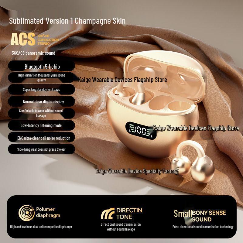 2025 Wireless Bone Conduction Clip-on Headphones: Binaural, High-Value, Super Clear Sound, Long Standby